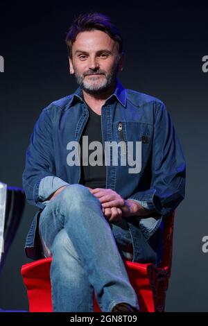 Madrid, Espagne. 23 septembre 2021. L'acteur Fernando Tejero vu lors de la présentation de "brouillage" au Théâtre Maravillas. Crédit : SOPA Images Limited/Alamy Live News Banque D'Images