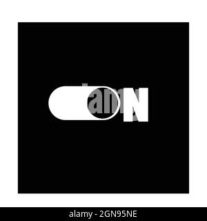 Sur le logo créatif isolé sur fond noir, sur le logo Illustration de Vecteur