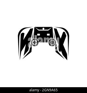 Logo de jeu NX initial eSport. Modèle vectoriel de style de forme de console de jeux Illustration de Vecteur