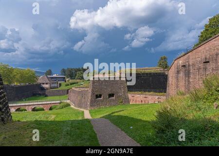 Belfort, France - 09 04 2021: Vue sur la citadelle Banque D'Images