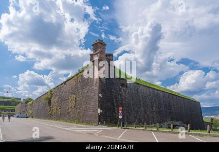 Belfort, France - 09 04 2021: Vue sur la citadelle Banque D'Images