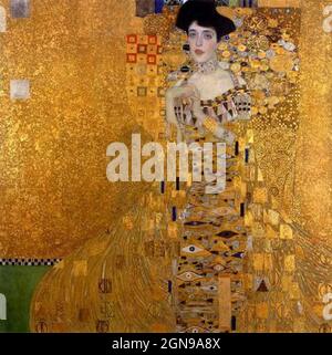 PORTRAIT D'ADELE BLOCH-BAUER J'ai peint entre 1903 et 1907 par l'artiste autrichien Gustav Klimt (1862-1918) tenu à la Neue Galerie, New York. Banque D'Images