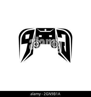 PG logo de jeu eSport initial. Modèle vectoriel de style de forme de console de jeux Illustration de Vecteur