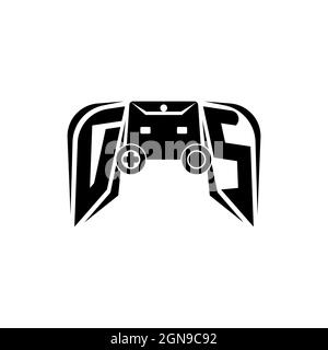 Logo de jeu DS initial eSport. Modèle vectoriel de style de forme de console de jeux Illustration de Vecteur