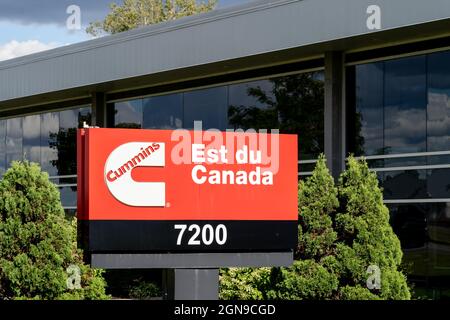 Pointe-Claire, QC, Canada - 3 septembre 2021 : siège social de Cummins Canada à pointe-Claire, QC, Canada. Banque D'Images