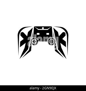 KK logo de jeu eSport initial. Modèle vectoriel de style de forme de console de jeux Illustration de Vecteur