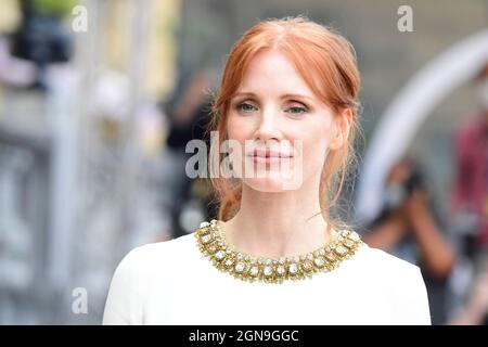 Saint-Sébastien, ESPAGNE. 23 septembre 2021. **NO ESPAGNE** Jessica Chastain arrive à l'hôtel Maria Cristina lors du 69e Festival International du film de San Sebastian le 23 septembre 2021 à Donostia. Crédit : Jimmy Olsen/Media Punch/Alay Live News Banque D'Images