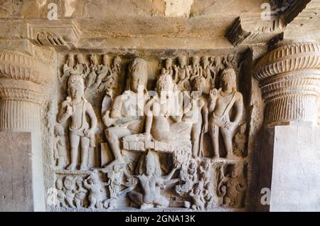 Le complexe historique Ajanta et Ellora Cave à Aurangabad, dans le centre de l'Inde Banque D'Images