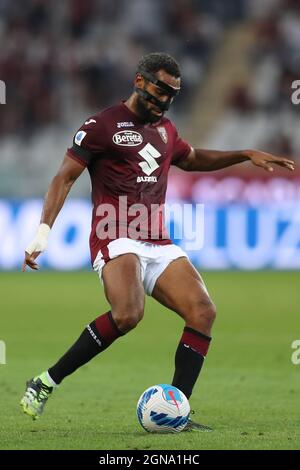 Turin, Italie. 23 septembre 2021. Djidji Koffi du FC de Turin pendant la série Un match au Stadio Grande Torino, Turin. Crédit photo à lire: Jonathan Moscrop/Sportimage crédit: Sportimage/Alay Live News Banque D'Images