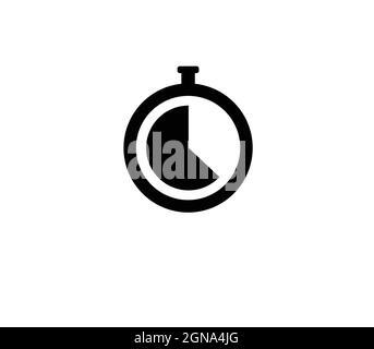 Icône de vecteur de chronomètre, symbole de compte à rebours Illustration de Vecteur