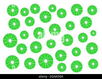 Fond de motif de tranches de citron vert, texture de tranches de citron Illustration de Vecteur