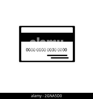 Icône de carte de crédit isolée sur fond blanc, symbole de carte de crédit Illustration de Vecteur