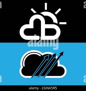 Logo Cloud représentant une icône vectorielle Banque D'Images