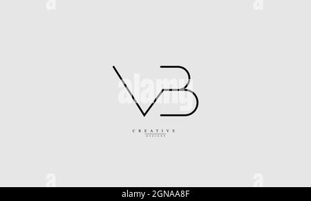 Lettres de l'alphabet initiales Monogram logo VB BV V B Illustration de Vecteur