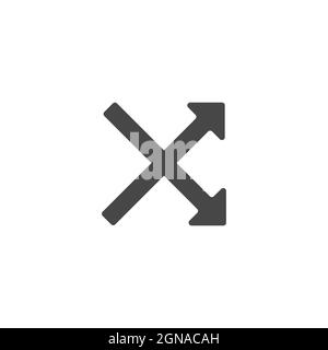 Aléatoire vecteur de flèche isolé sur fond blanc Illustration de Vecteur