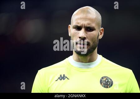 Niki Maenpaa de Venezia FC regarde pendant la série Un match entre AC Milan et Venezia FC au Stadio Giuseppe Meazza le 22 2021 septembre à Milan, Italie. Banque D'Images