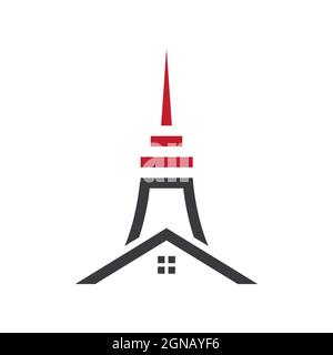 Logo de l'immobilier Banque D'Images