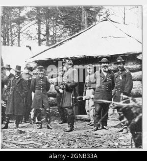 Le général Meade, son chef et ami, le général de division John Sedgwick, commandant le Sixième corps d'armée. Du livre "la guerre civile à travers l'appareil photo" des centaines de photographies vivantes réellement prises en temps de guerre civile, seize reproductions en couleur de célèbres tableaux de guerre. Le nouveau texte historique par Henry W. Elson. A. Histoire illustrée complète de la guerre civile Banque D'Images