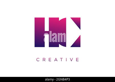 Initiales lettre combinaison hc et ch couleur créative alphabet compagnie logo vecteur icône design Illustration de Vecteur