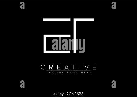 Lettre et, te, e, t, Résumé initiale monogramme lettre alphabet logo design Illustration de Vecteur