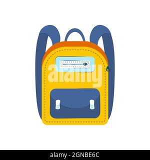 Sacs à dos dessinés à la main. Sacs pour l'école. Dessin animé de sport décontracté et sac à dos touristique. Sac à écolier décoratif. Illustration vectorielle. L'objet est Illustration de Vecteur