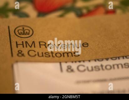 Un gros plan de la lettre de HMRC, Lancashire, Royaume-Uni Banque D'Images