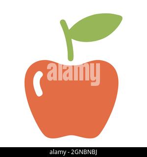 icône de pomme isolée sur fond blanc de la collection alimentaire. icône de pomme ligne fine contour linéaire symbole de pomme pour le logo Illustration de Vecteur