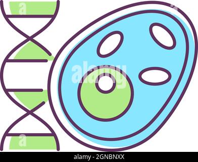 Icône de couleur Biologie RVB Illustration de Vecteur