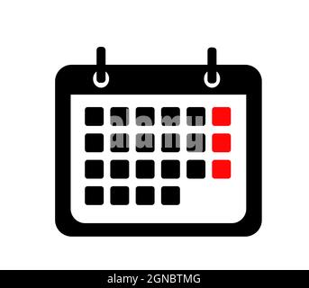 symbole de calendrier, icône de vecteur de calendrier Illustration de Vecteur
