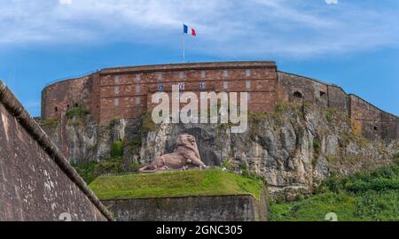 Belfort, France - 09 04 2021 : le Lion de Bartholdi Banque D'Images