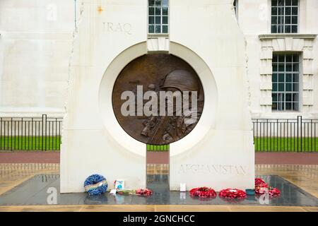 Le mémorial de l'Irak et de l'Afghanistan est vu à Londres, le samedi 21 août 2021. Banque D'Images