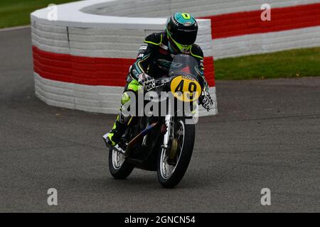 Richard Hann, Alex Olsen, Norton Manx 30M, Barry Sheene Memorial Trophy, Goodwood Revival 2021, septembre 2021, Barry Sheene Memorial Trophy, Bikes, c Banque D'Images