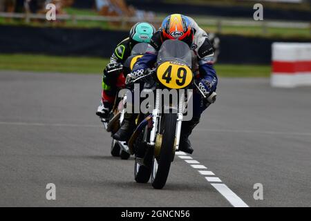 Richard Hann, Alex Olsen, Norton Manx 30M, Barry Sheene Memorial Trophy, Goodwood Revival 2021, septembre 2021, Barry Sheene Memorial Trophy, Bikes, c Banque D'Images