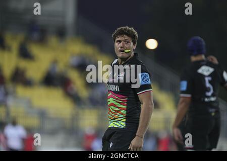 Parme, Italie. 24 septembre 2021. Marcello Violi (Zebre) pendant le Zebre Rugby Club contre Emirates Lions, United Rugby Championship Match à Parme, Italie, septembre 24 2021 crédit: Independent photo Agency/Alay Live News Banque D'Images