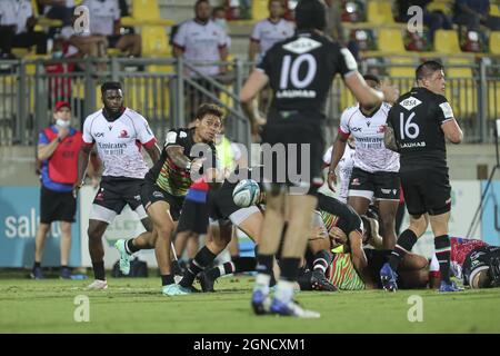 Stade Sergio Lanfranchi, Parme, Italie, 24 septembre 2021, Junior Laloifi (Zebre) passe le ballon lors du match Zebre Rugby Club contre Emirates Lions - United Rugby Championship Banque D'Images