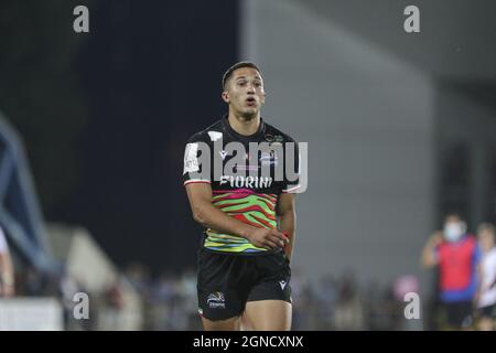 Parme, Italie. 24 septembre 2021. Jacopo Trulla (Zebre) pendant le Zebre Rugby Club vs Emirates, United Rugby Championship Match à Parme, Italie, septembre 24 2021 crédit: Independent photo Agency/Alay Live News Banque D'Images