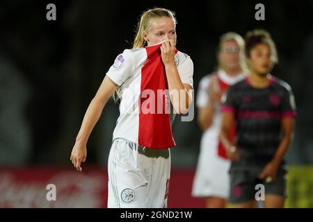 Pays-Bas. 24 septembre 2021. AMSTERDAM, PAYS-BAS - SEPTEMBRE 24: Nadine Noordam d'Ajax lors du match pur Energie Eredivisie Vrouwen entre Ajax et SC Heerenveen à de Toekomst le 24 septembre 2021 à Amsterdam, pays-Bas (photo de Jeroen Meuwsen/Orange Pictures) Credit: Orange pics BV/Alay Live News Credit: Orange pics/Alay Live News Banque D'Images