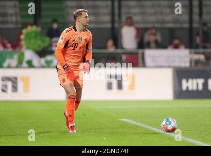 Feurth, Allemagne. 2021. Firo: Fuvuball: Football: 24.09.2021 1er Bundesliga, saison 2021/2022 6e jour de match SpVgg Greuther Fvºrth - FC Bayern Mvºnchen Manuel Neuer, FC Bayern Mvºnchen, FCB, Bayern, FC Bayern, Chiffre entier, crédit: dpa Picture Alliance/Alay Live News Banque D'Images