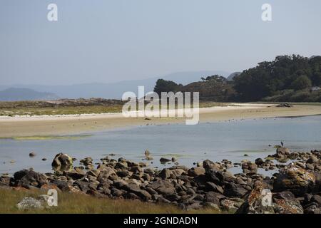 ÎLES CIES, PARC NATIONAL MARITIME, TERRESTRE DES ÎLES DE L'ATLANTIQUE DE LA GALICE EN ESPAGNE Banque D'Images