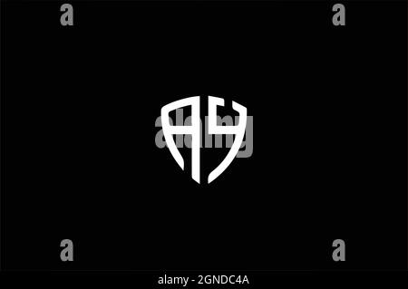 LOGO-VECTEUR INITIAL YA OU AY Illustration de Vecteur