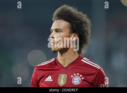 Feurth, Allemagne. 2021. Firo: Fuvuball: Football: 24.09.2021 1er Bundesliga, saison 2021/2022 6e jour de match SpVgg Greuther Fvºrth - FC Bayern Mvºnchen Leroy Sane, FC Bayern Mvºnchen, FCB, Bayern, FC Bayern, Demi-chiffre, crédit: dpa Picture Alliance/Alay Live News Banque D'Images