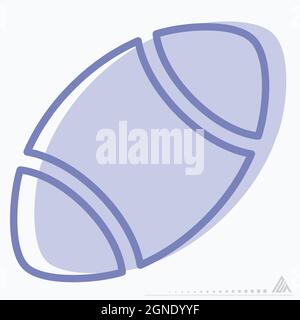Icon American football - style bicolore - illustration simple, contour modifiable, modèle vectoriel, idéal pour les tirages, posters, annonces, anno Illustration de Vecteur
