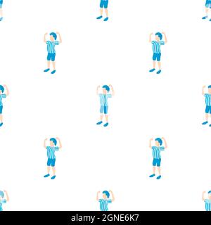 Motif joueur de football texture d'arrière-plan sans couture répétition de papier peint vecteur géométrique Illustration de Vecteur