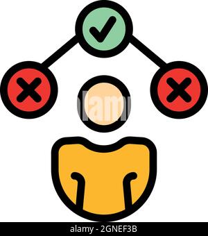 Icône expérience personnelle. Contour de l'expérience personnelle vecteur icône couleur plat isolé Illustration de Vecteur
