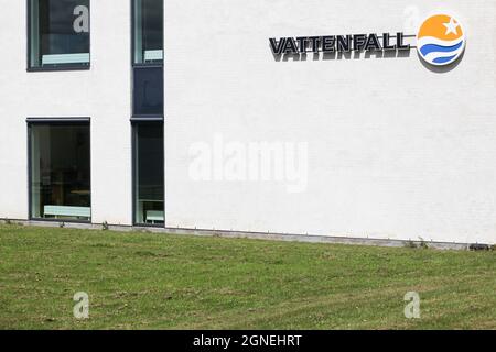 Kolding, Danemark - 9 juillet 2017: Vattenfall est une compagnie d'électricité suédoise, détenue à 100 % par le gouvernement suédois Banque D'Images