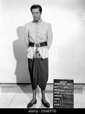 REX HARRISON essai référence encore pour ANNA ET LE ROI DE SIAM 1946 réalisateur JOHN CROMWELL basé sur la biographie de Margaret Landon scénario Talbot Jennings et Sally Benson musique Bernard Herrmann costumes Bonnie Cashin XXème siècle Fox Banque D'Images