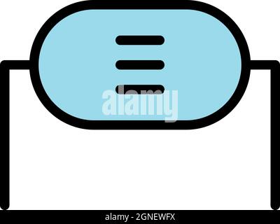 Icône de résistance électrique. Contour de résistance électrique vecteur icône couleur isolé plat Illustration de Vecteur