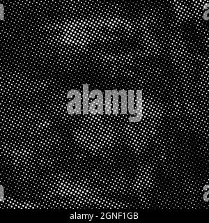 Arrière-plan gris noir en pointillés demi-tons. Élément de design tendance et sale. Texture des points de superposition. Style salopant Illustration de Vecteur