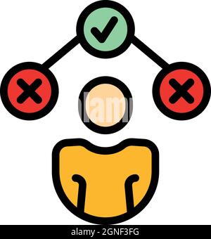 Icône expérience personnelle. Contour de l'expérience personnelle vecteur icône couleur plat isolé Illustration de Vecteur
