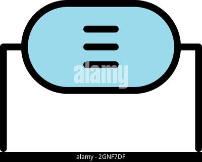 Icône de résistance électrique. Contour de résistance électrique vecteur icône couleur isolé plat Illustration de Vecteur